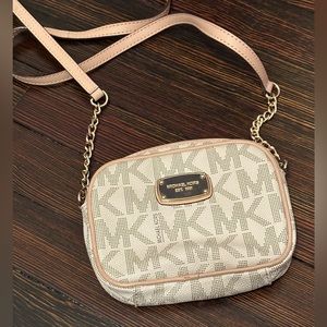 Michael Kors crossbody - white/tan